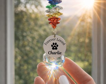 Personalized Dog Memorial - Suncatcher - Pet Sympathy Gift - Loss of Cat