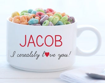 Personalized Cereal Bowl | I Cerealsly Love You | Valentine's Day Gift | Gift For Him | Personalized Gift | Gift For Boyfriend | For Her