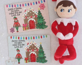 Elf Kit | Elf Activities | Personalized Elf | We're Back Elf Puzzle | Christmas Elf | Christmas Gifts | Countdown To Christmas | Elf |