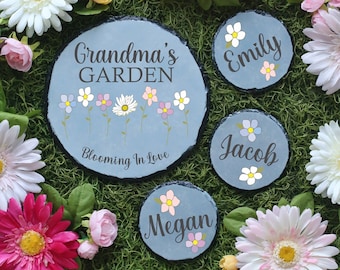 Personalized Slate Garden Stone: Grandma's Garden Gift