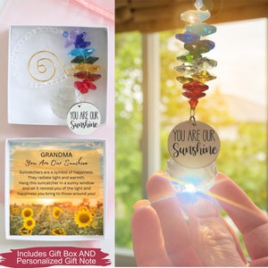 Suncatcher, Personalized Suncatcher, Grandma Gift, Gift For Grandma, Gift For Her, Birthday Gift, Personalized Gift, Gift For Mom, Mom Gift