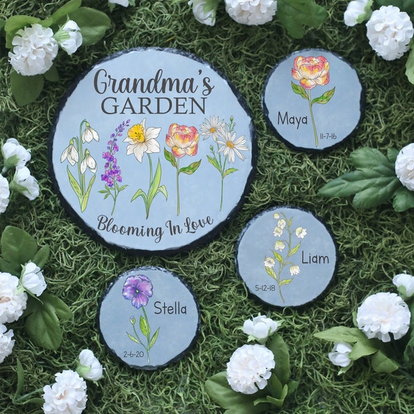 Personalized Garden Stone | Mother's Day Gift | Personalized Gift | Personalized Gift For Her | Gifts For Her | Grandma Gift | Birthday Gift