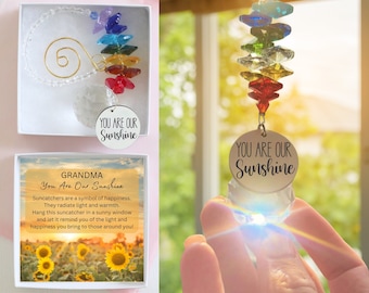 Suncatcher, Personalized Suncatcher, Grandma Gift, Gift For Grandma, Gift For Her, Birthday Gift, Personalized Gift, Gift For Mom, Mom Gift