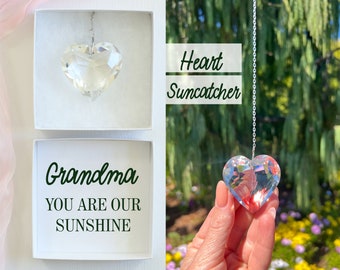Heart Suncatcher | Mother's Day Gift | Gift For Grandma | Personalized Gift For Her | Gifts For Her | Gift For Mom | Birthday Gift | Garden