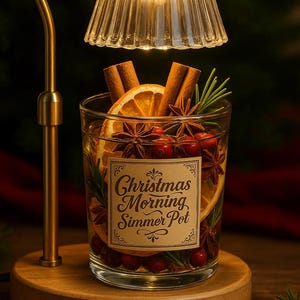 Holiday Simmer Pot Gift Set - Stovetop Potpourri Jars with Dried Fruits & Spices - Christmas Morning