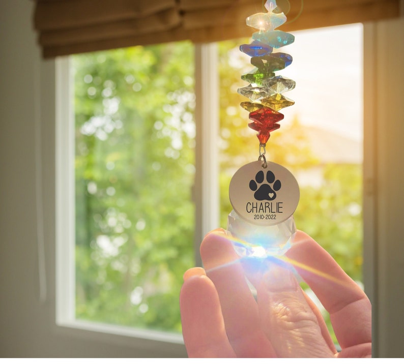 Loss of Pet Sympathy Gift Pet Memorial Suncatcher Pet Memorial Gift Pet Memorial Sympathy Gift Suncatcher Memorial Gift Dog Gift image 1