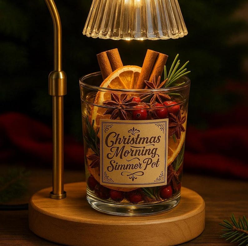 Holiday Simmer Pot Gift - Stovetop Potpourri Jars with Dried Fruits & Spices - Christmas Morning image 1