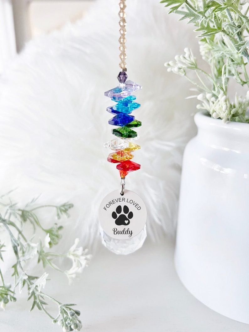 Loss of Pet Sympathy Gift Pet Memorial Suncatcher Pet Memorial Gift Pet Memorial Sympathy Gift Suncatcher Memorial Gift Dog Gift image 4