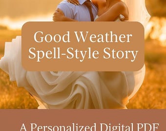 Personalized Good Weather Spell Story – Sunshine & Clear Skies Wedding Reading (Digital PDF)