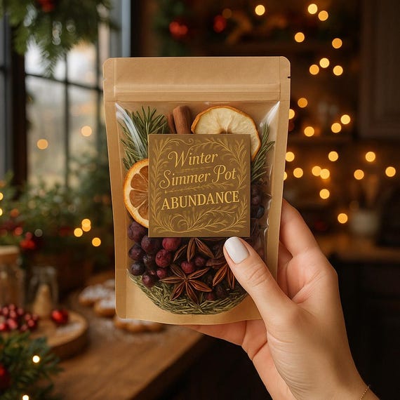 Intention Simmer Pot Kits - Stovetop Potpourri Dried Fruits, Spices, and Crystals - Natural Home Gifts