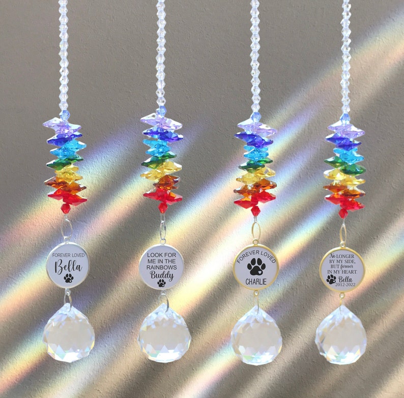 Pet Memorial Gift Loss of Pet Sympathy Gift Pet Memorial Suncatcher Pet Memorial Sympathy Gift Suncatcher Memorial Gift Dog Gift image 2