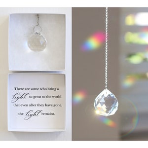 Sympathy Gift Suncatcher Rainbow Maker Memorial Remembrance Grief Loss Of Father Loss of Mother Loss Of Loved One Gifts image 1