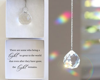 Sympathy Gift | Suncatcher | Rainbow Maker | Memorial | Remembrance | Grief | Loss Of Father | Loss of Mother | Loss Of Loved One | Gifts