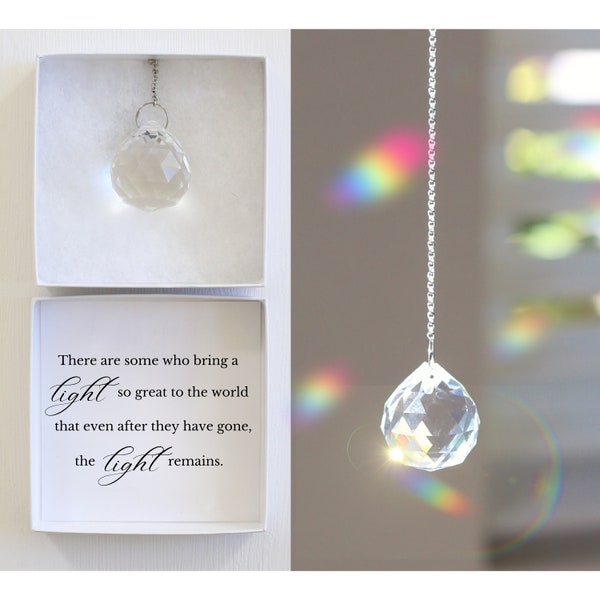 Sympathy Gift | Suncatcher | Rainbow Maker | Memorial | Remembrance | Grief | Loss Of Father | Loss of Mother | Loss Of Loved One | Gifts