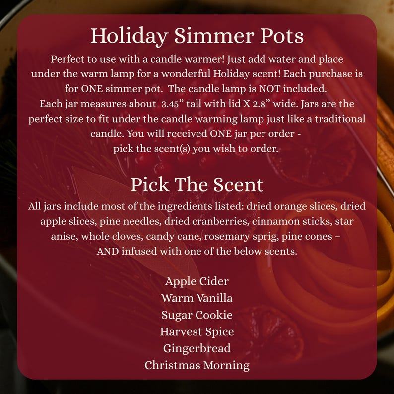 Holiday Simmer Pot Gift - Stovetop Potpourri Jars with Dried Fruits & Spices - Christmas Morning image 5
