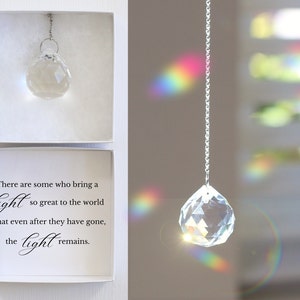 Sympathy Gift Suncatcher Rainbow Maker Memorial Remembrance Grief Loss Of Father Loss of Mother Loss Of Loved One Gifts image 2