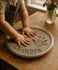 DIY Personalized Garden Stone Kit, Handprint Garden Stone, Father's Day Gift, Gift For Grandpa Father's Day, Grandpa Gift, Grandpa Garden