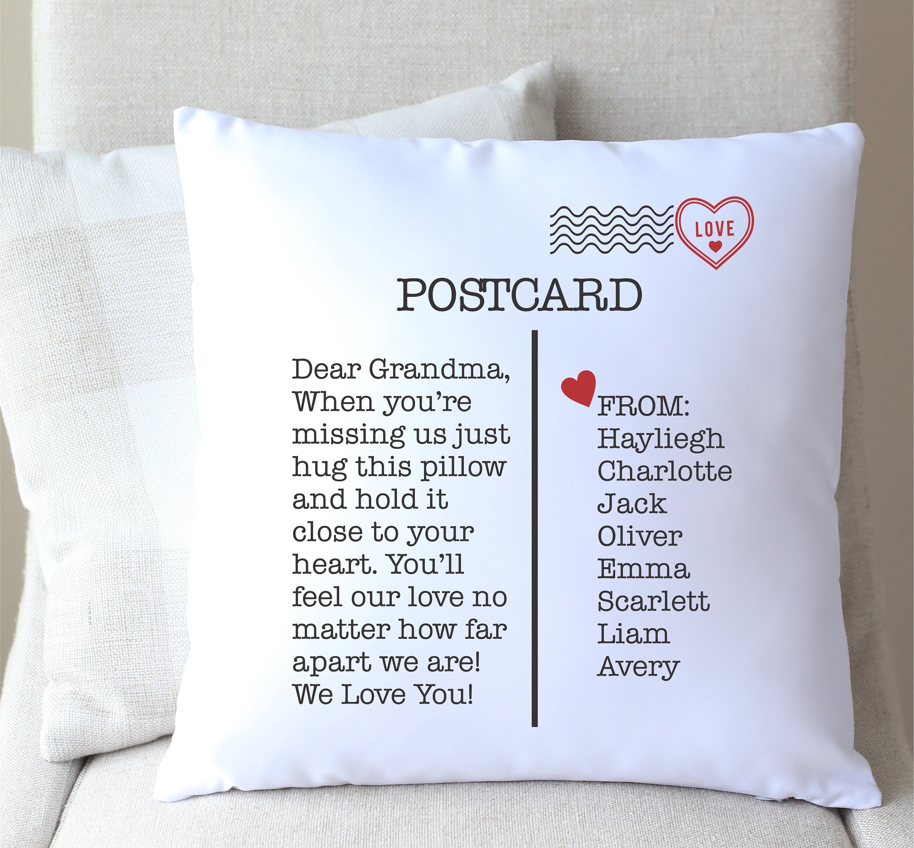 Grandma Gift, Grandchildren Picture Pillow, I Love My Grandma Pillow,  Christmas Gift for Grandma, Personalized Gift For Grandparents - Stunning  Gift Store