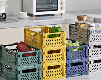 Set of 2 Annkky Foldable Crate Collapsible Plastic Storage Crate