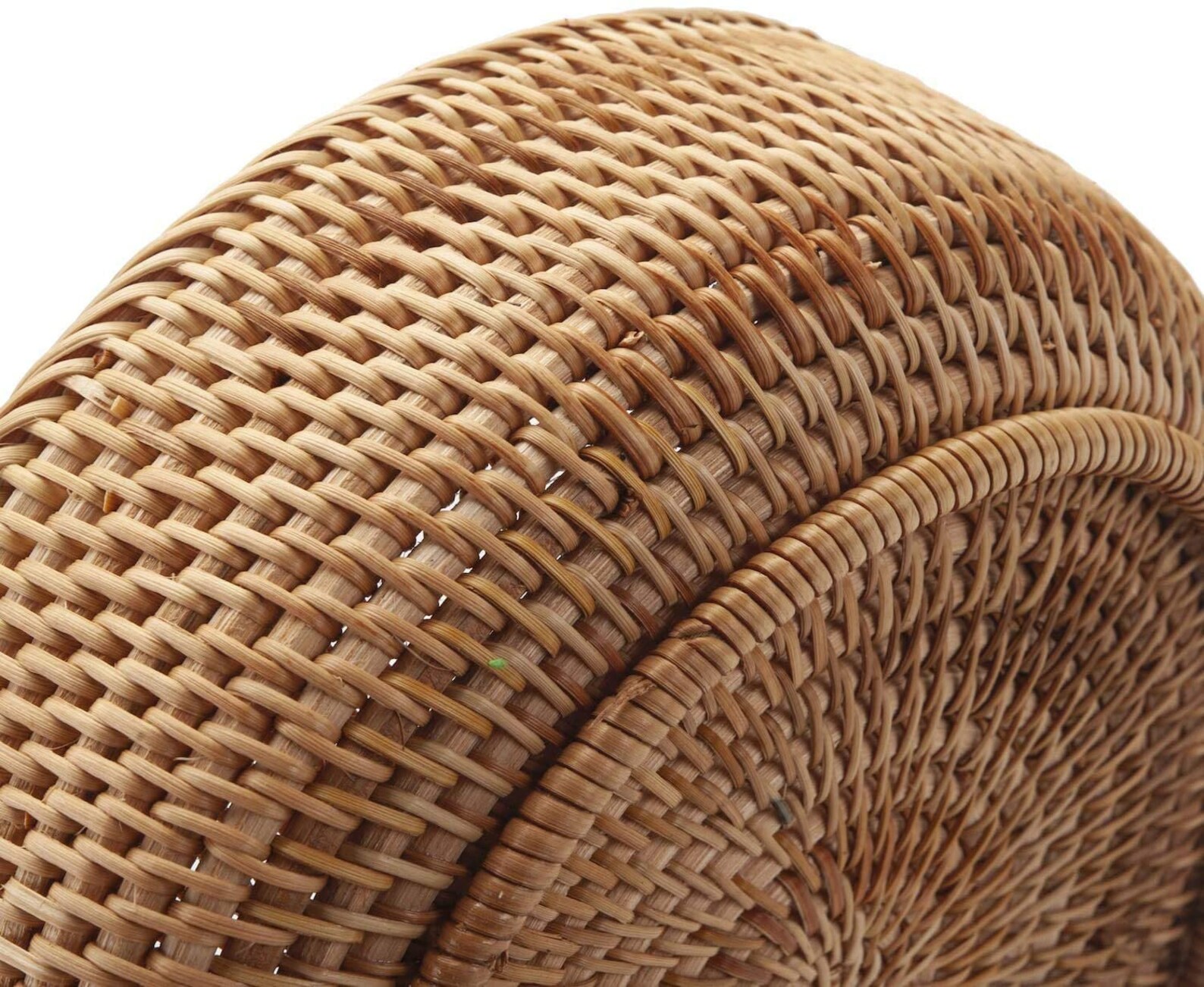 Rustic round rattan woven basket Ottoman storage baskets Etsy