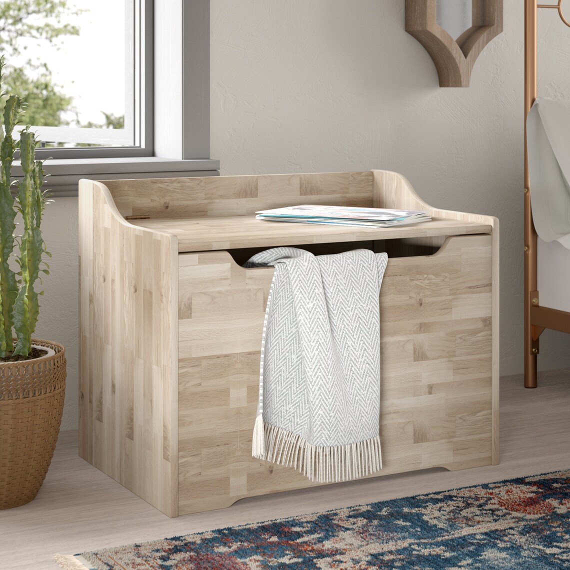 Cofre de almacenamiento de madera maciza / tronco de | Etsy