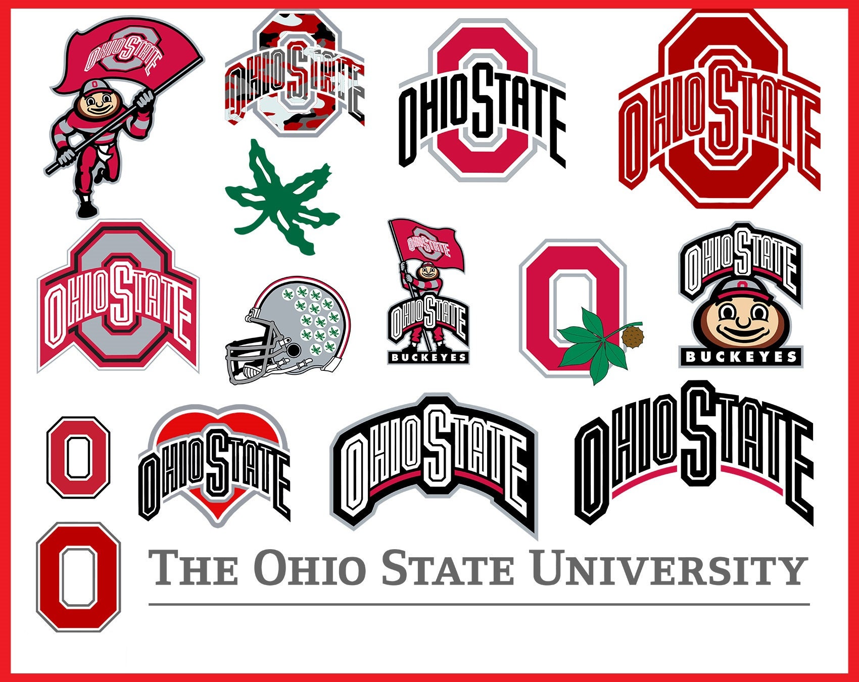 Ohio State Buckeyes NCAA Football Svg Dxf Eps Pdf Png Cricut Etsy