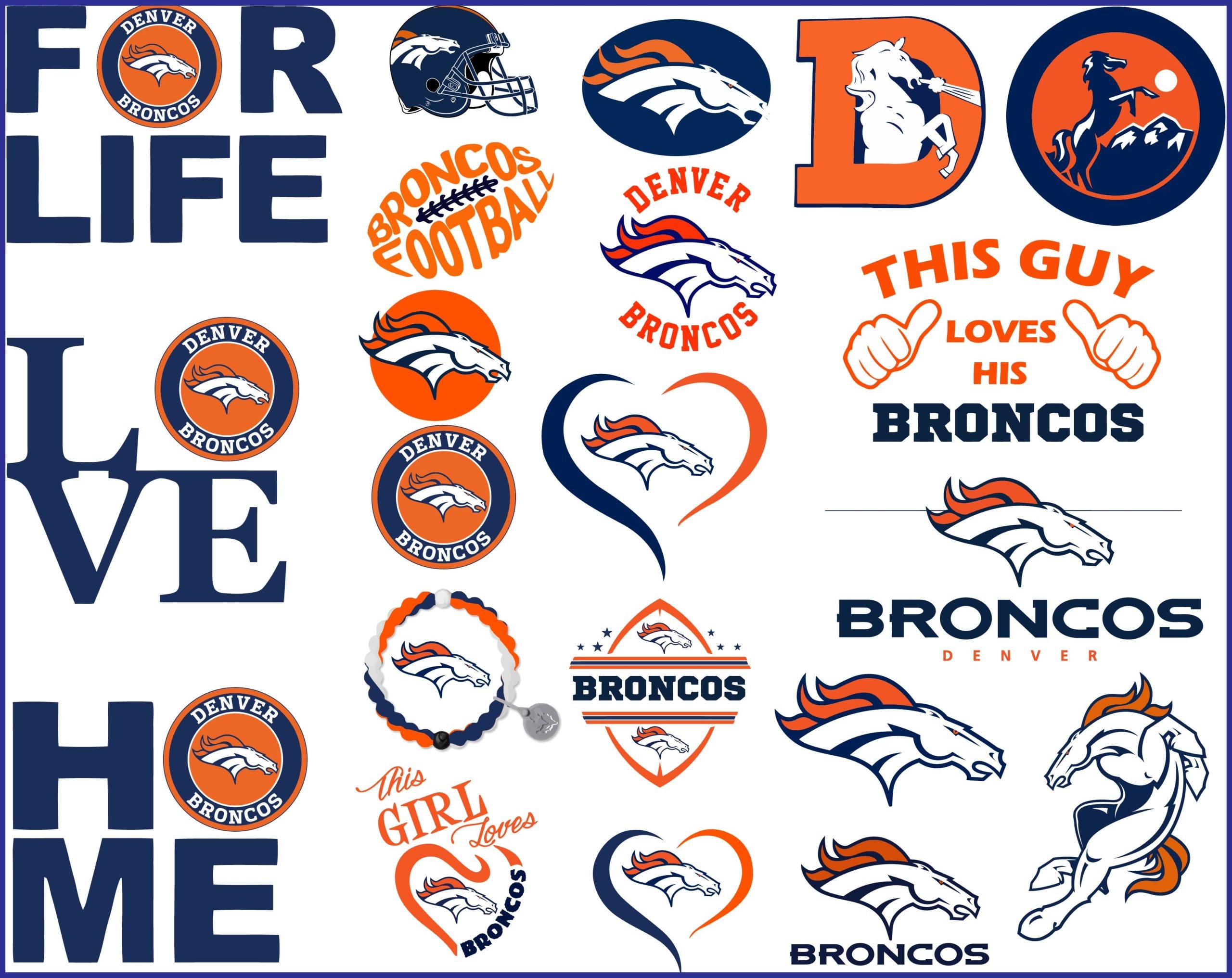 Denver Broncos NFL American Football Svg Dxf Eps Pdf Png Etsy