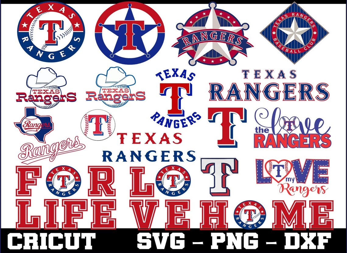 Texas Rangers MLB Baseball Svg Dxf Eps Pdf Png Cricut Etsy
