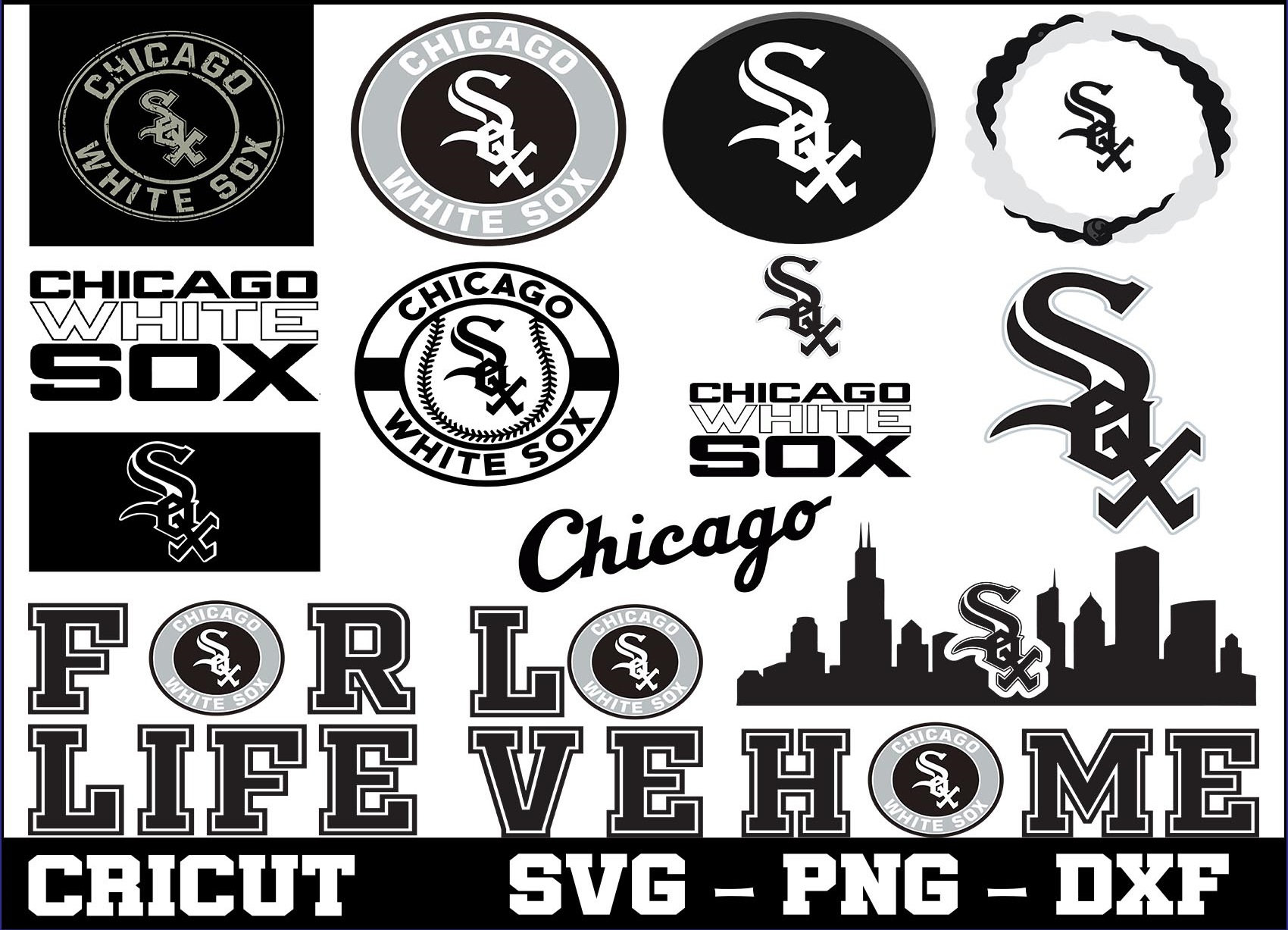 Chicago White Sox Logo MLB Baseball Svg Dxf Eps Pdf Png Etsy