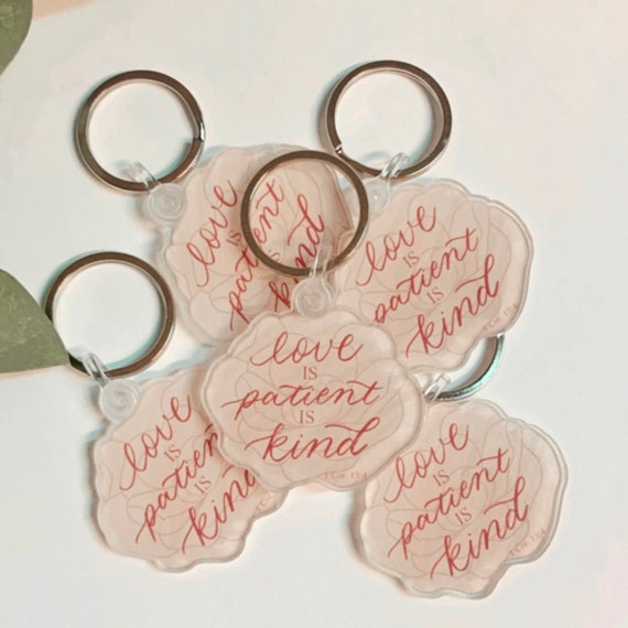 Acrylic Keychain faith Keychain keychains calligraphy Keychains