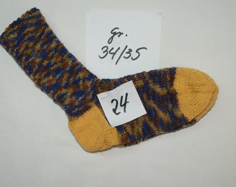 Wollsocken 34/35  handgestrickt -  für Sommer und Winter