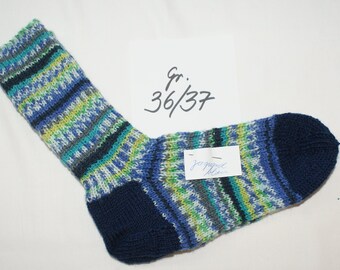 Wollsocken 36/37  handgestrickt für Sommer oder Winter