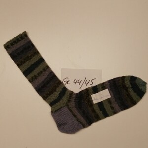 warme Wollsocken 44/45 handgestrickt jaquard grau