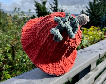 Modello all'uncinetto per cappello da pescatore con toppa di zucca, SOLO PDF