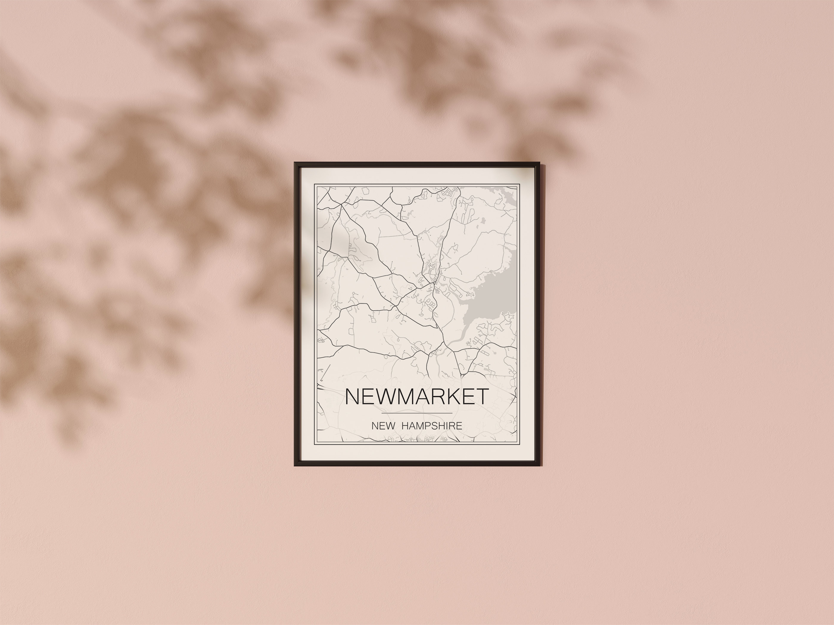 Newmarket New Hampshire Map Print Printable Street Map Map Etsy