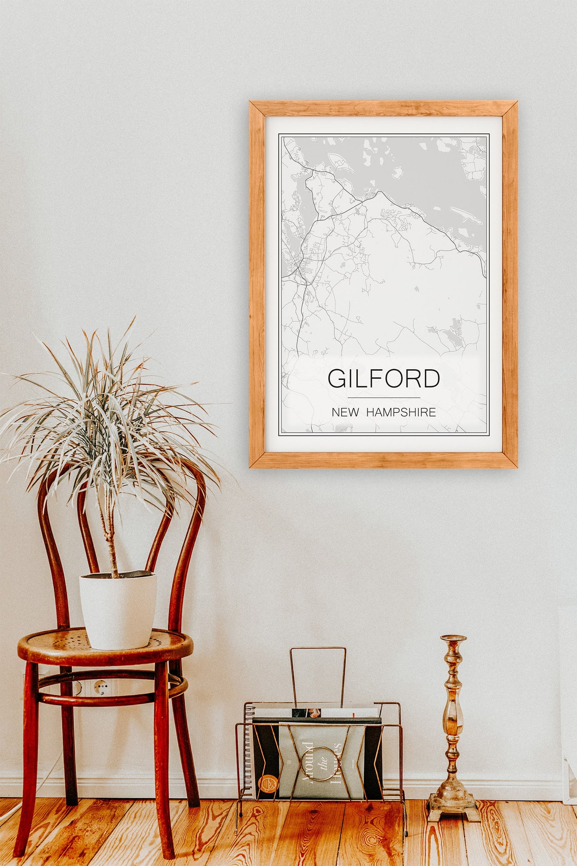 Gilford New Hampshire Map Print Lake Winnipesaukee Map Map Etsy