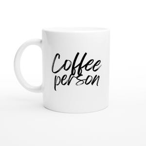 Taza de café para amantes del café: regalo divertido para los amantes del café: taza de café de cerámica minimalista: perfecta para los entusiastas del café