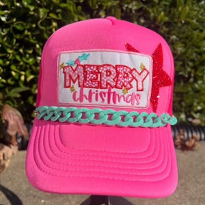 Custom Hats, Christmas Hats, OTTO Hats, Hat Bar, Santa Hats, Trucker Hats, Custom Christmas Hats, Put it on Santa&#39;s Tab, Merry Christmas Hat
