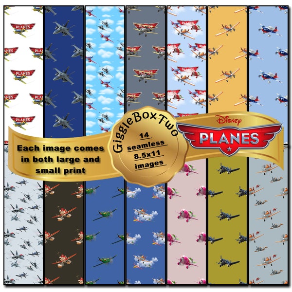 Planes Seamless Design formatted for 8.5” x 11” by GiggleBoxTwo paper, Fabric, Scrapbook, Design, Stationary, Clip Art, Crafts