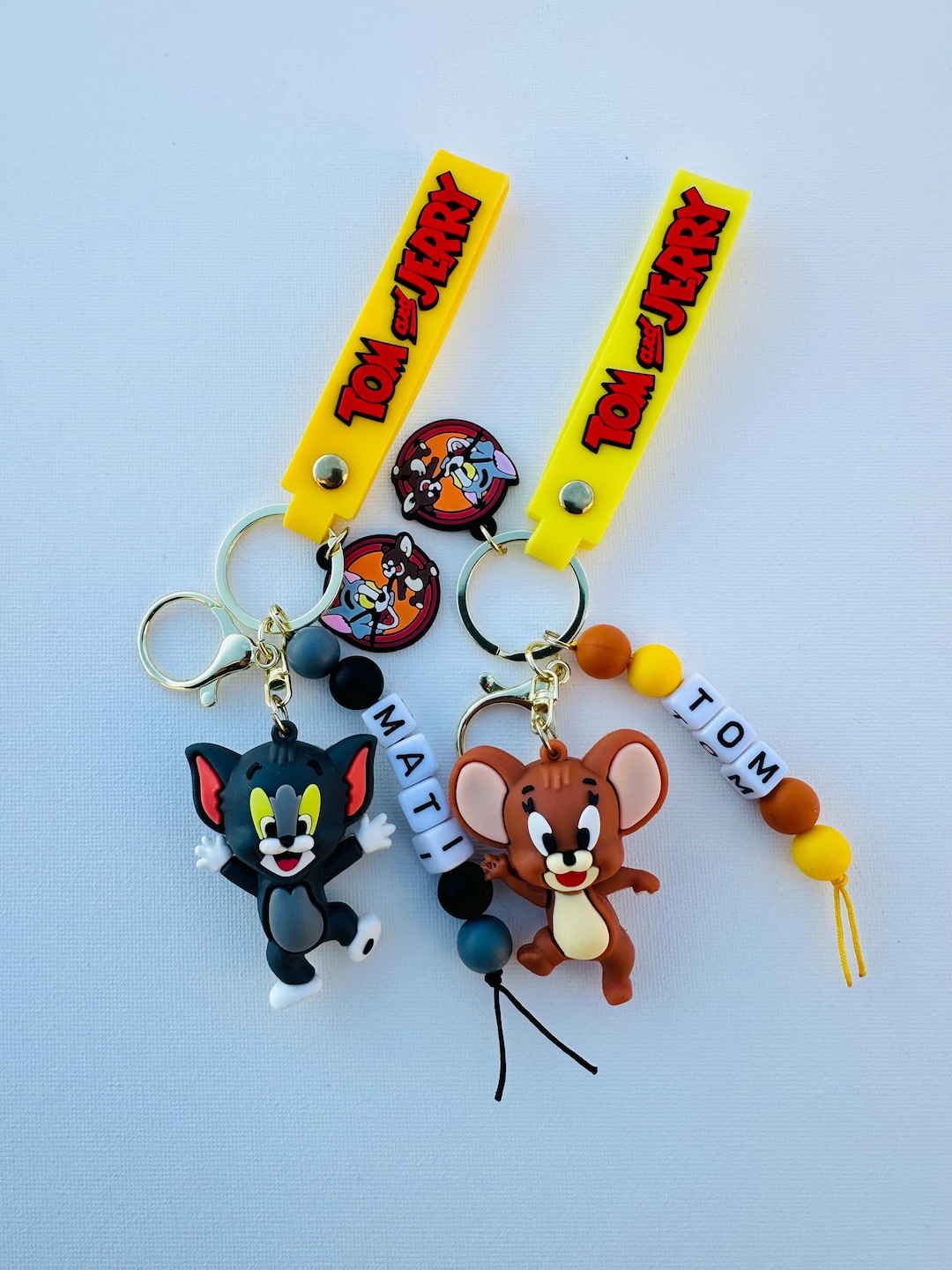 Jerry Keychain Tom&jerry Keychain W/name /tom Keychain W/name / Jerry Keychain ...