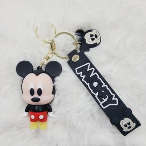 Mickey Mouse keychain W/name /Minnie Mouse keychain 3D /Pendant keychain /Backpack Keychain /Gift keychain...