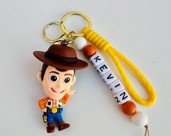 Toy Story keychain/ Woody keychain/ Buzz Lightyear keychain/ Jessie Pendant keychain /Backpack Keychain/ keychain w/name…