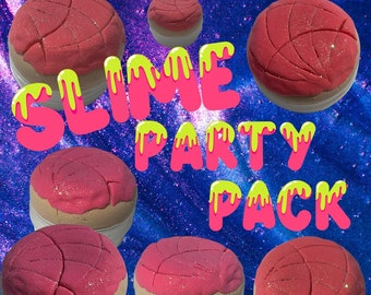 12 Mini Concha Bread PARTY SLIME PACK flavors Custom Birthday Party clear