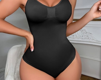 Tanga Shapewear Seamless Sculpt Mid Body de mujer, Body Rave, Ropa de yoga, Lencería, Body negro, Yoga, Body de festival