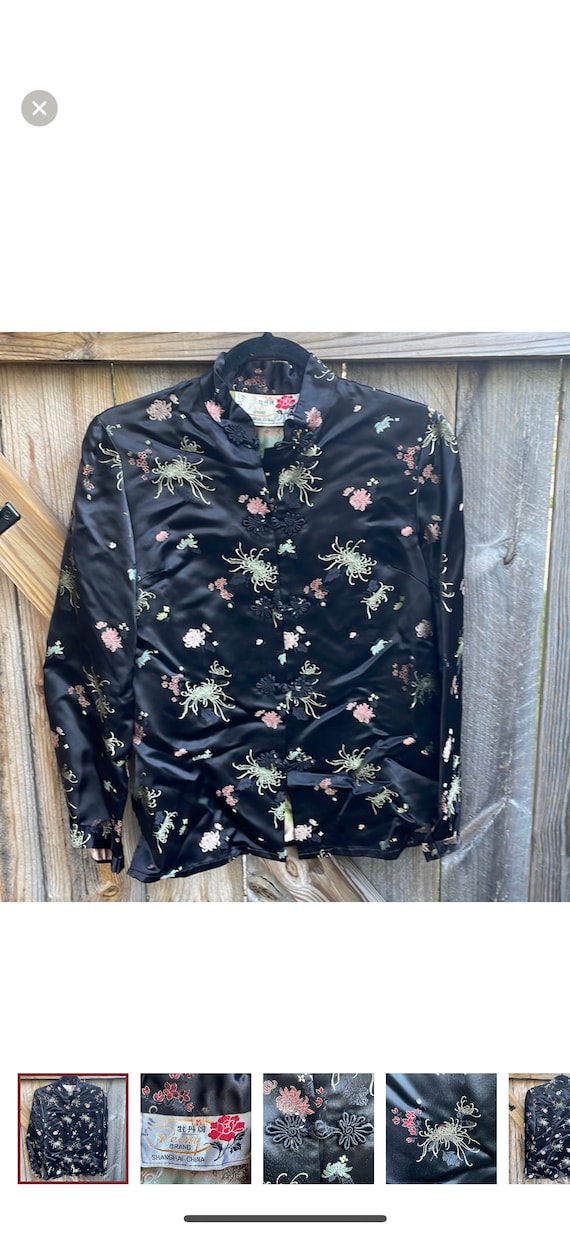 Peony Asian Floral Top