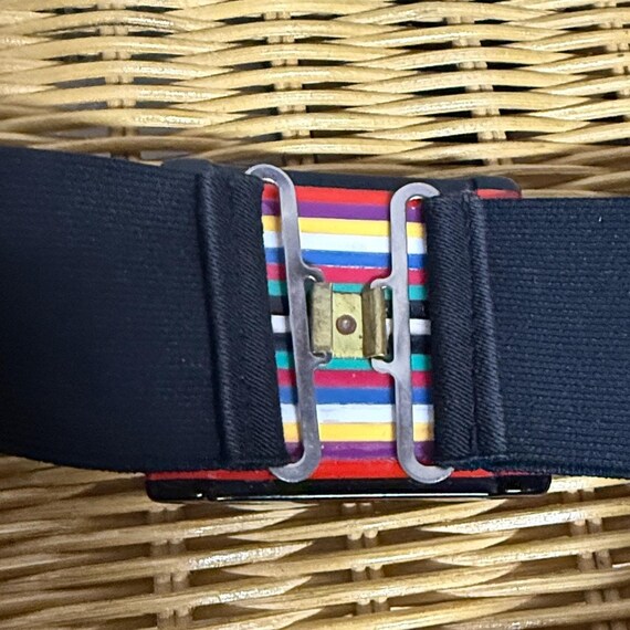 Vintage Acrylic Buckle Stretch Belt View 3