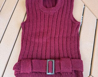 Handmade Vintage Sweater Vest Wool 70s