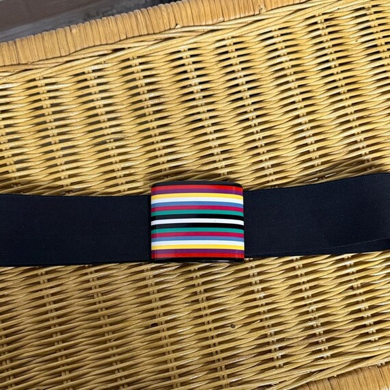 Vintage Acrylic Buckle Stretch Belt