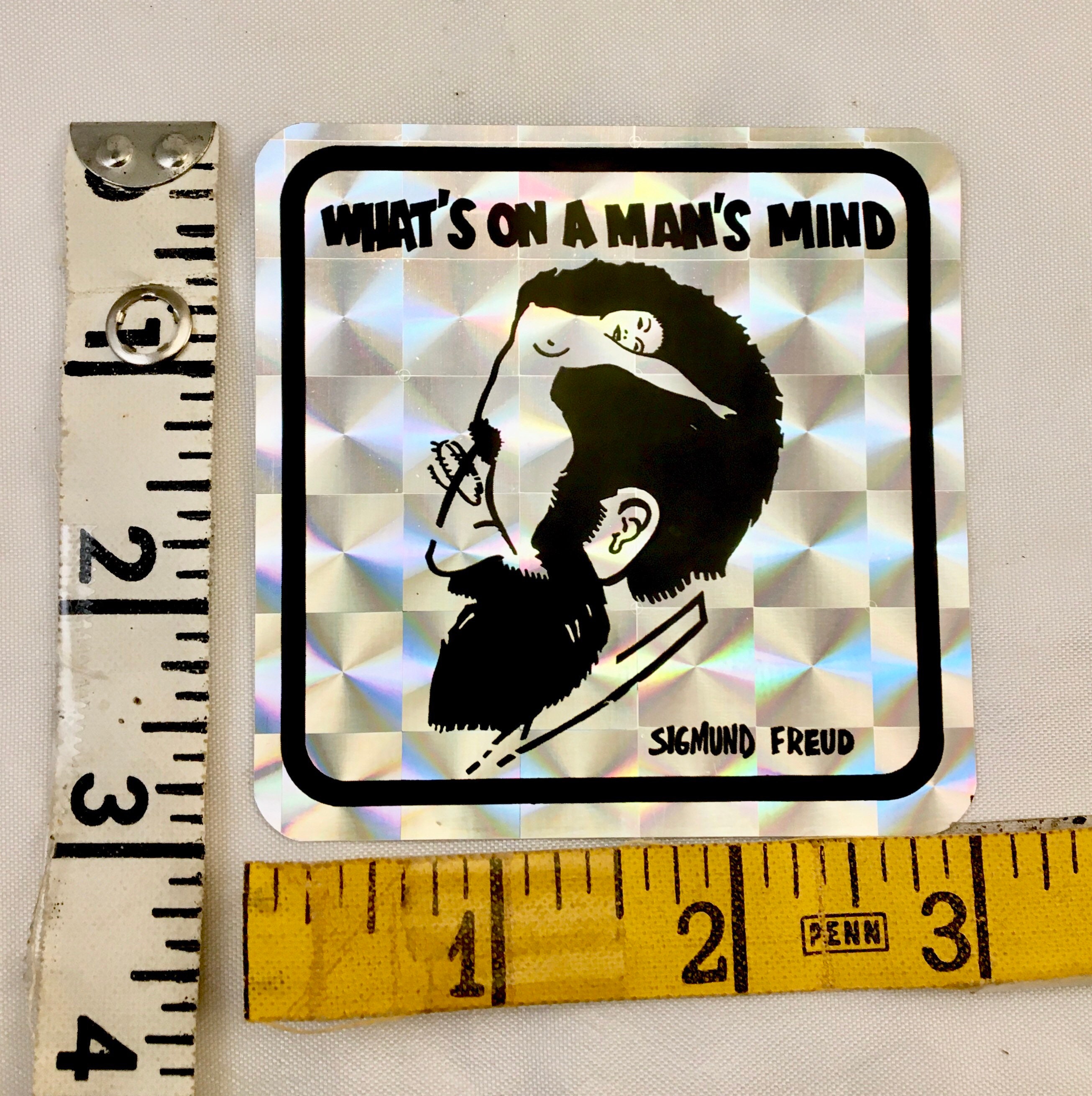 Vintage Prismatic Decal Whats on mans mind Sigmund Freud Etsy Vintage Prismatic Decal Whats on mans mind Sigmund Freud Etsy