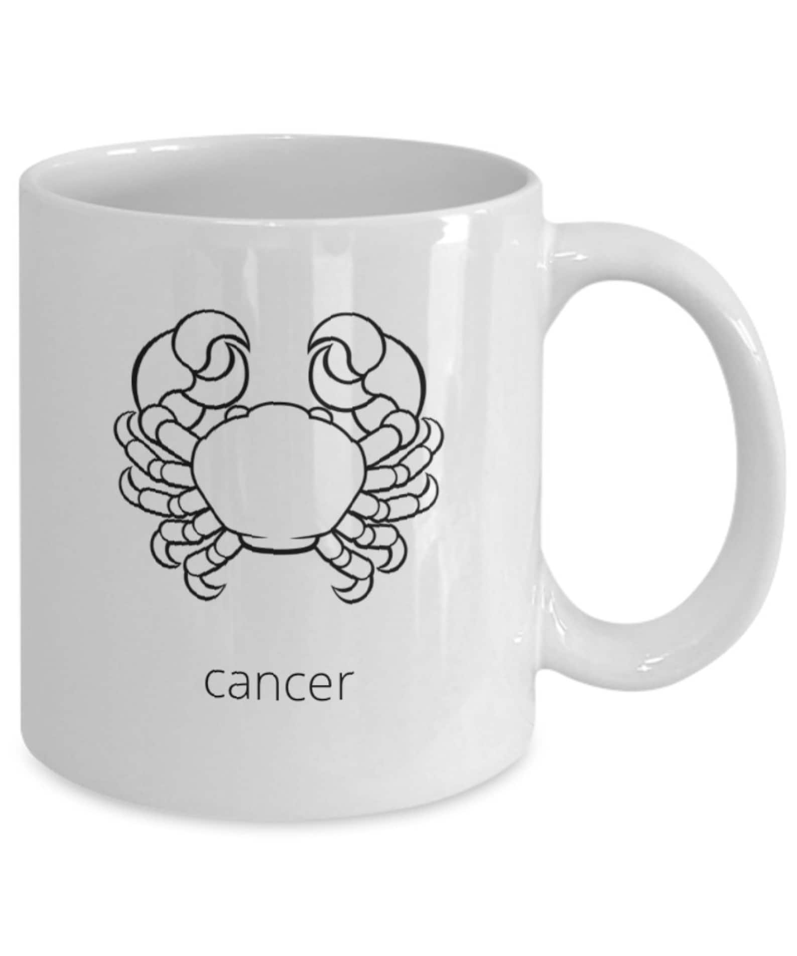 Zodiac coffee mugs cancer 11oz ceramic white cup tea mug Etsy
